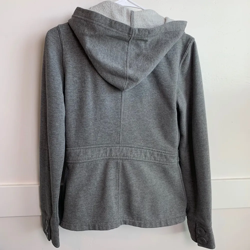 Roxy  Gray Removable Hood Pea Coat - Image 2