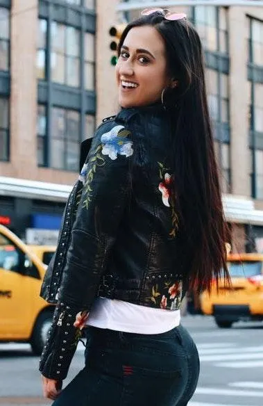 BLANK NYC Floral Leather Jacket - Image 3