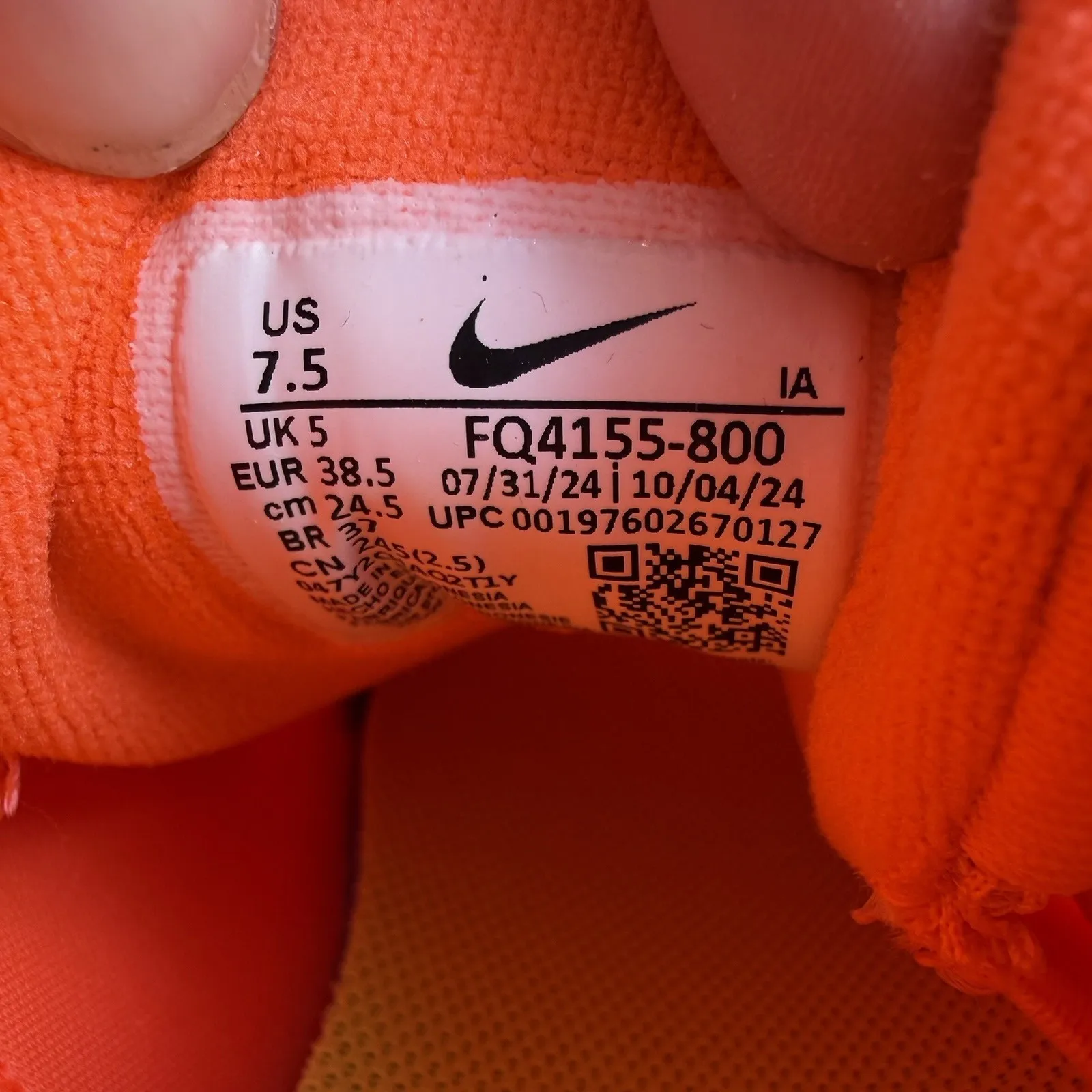 Nike Zoom Challenge Womens Size 7.5 Pickleball Shoes Orange Neon FQ4155 800 New - Image 9