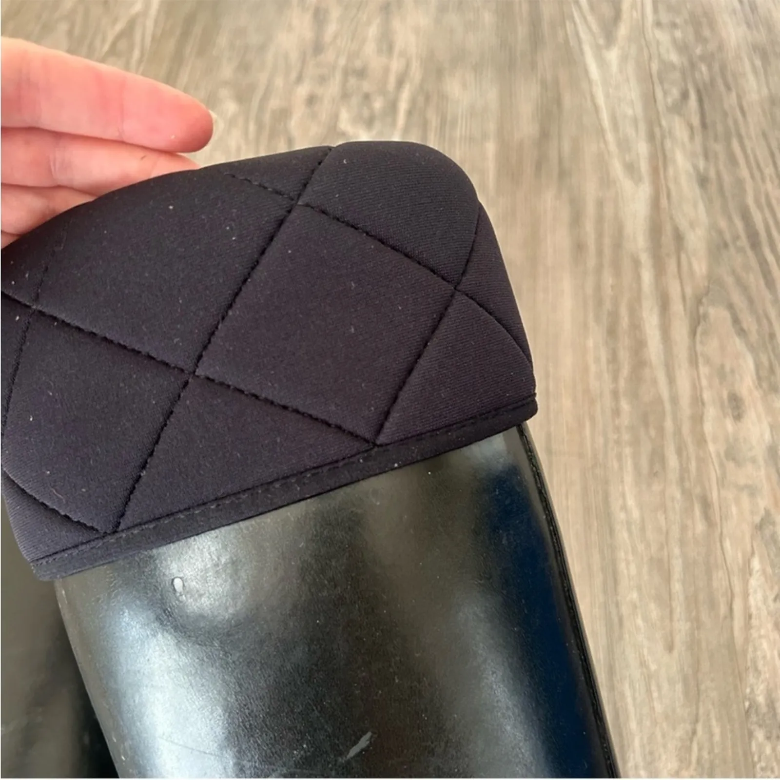 Bogs Black Alex Quilted Tall RainBoots Size 6 - Image 5