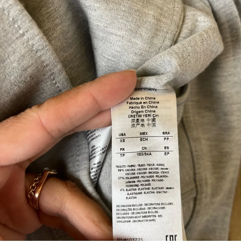 Armani Exchange Grey Asymmetrical Moto Jacket - Image 7