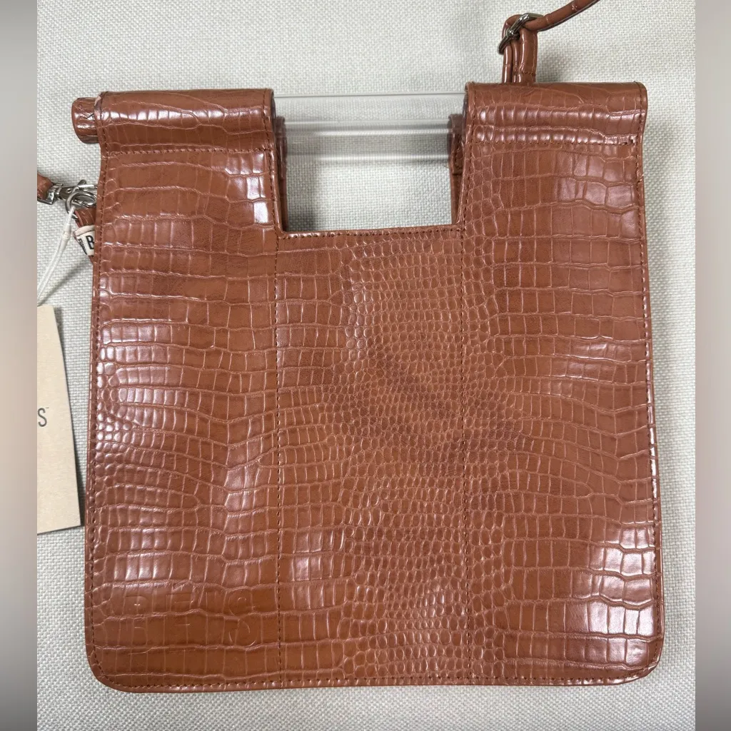 NWT Beis The Crossbody In Cognac Croc - Image 6
