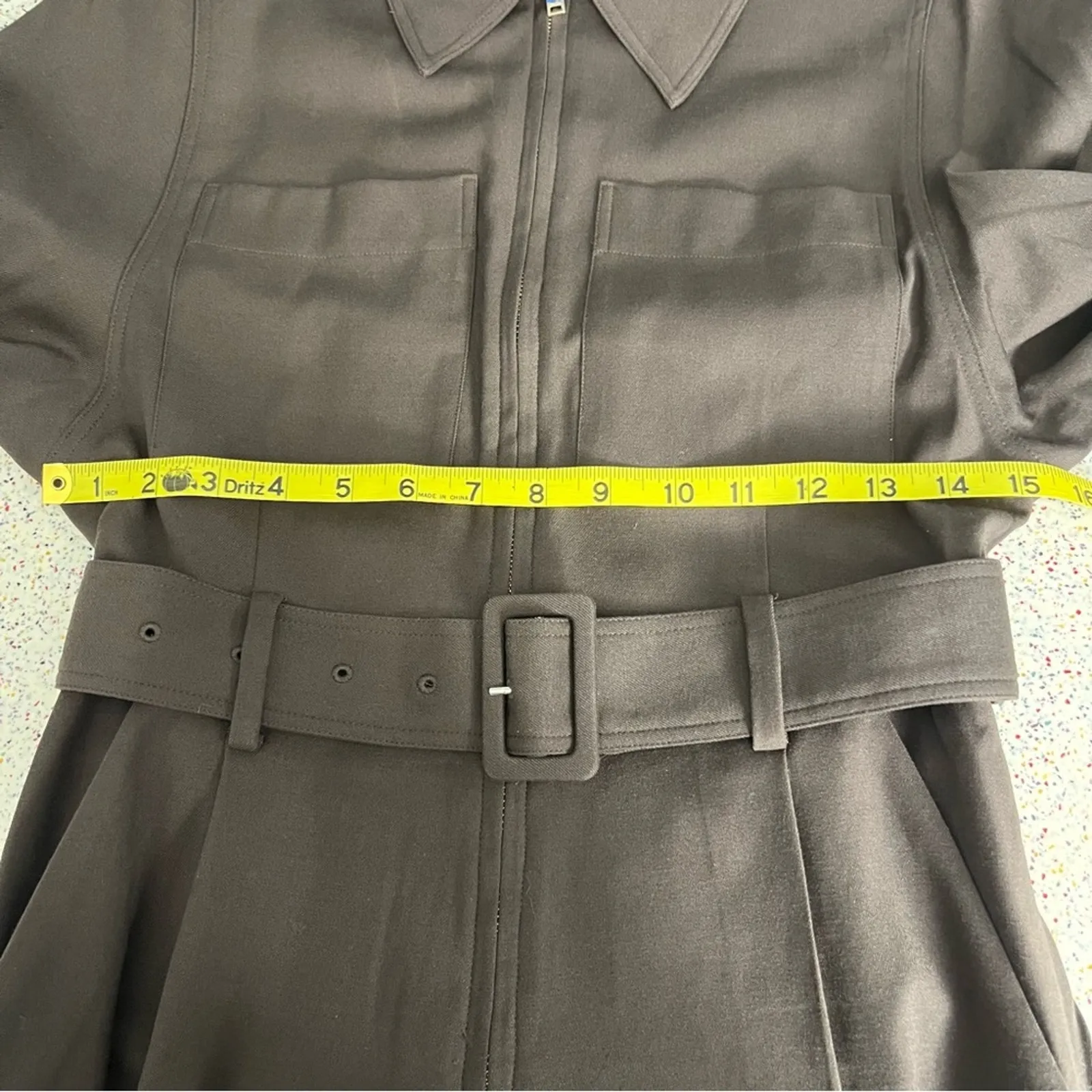 NWT & Other Stories Tailored Long Sleeve Jumpsuit Dark Brown Women’s Size 2 - Image 11