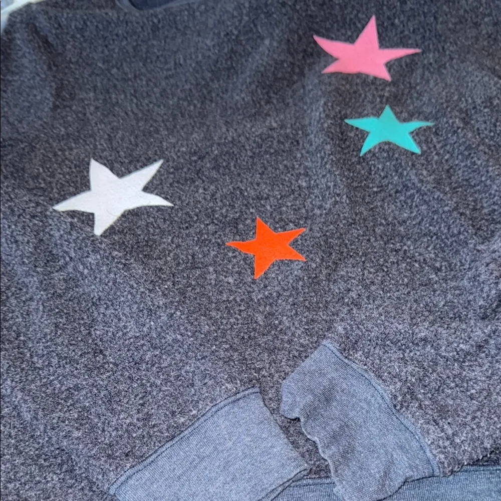 Wildfox Navy Star Sweatshirt - Image 6
