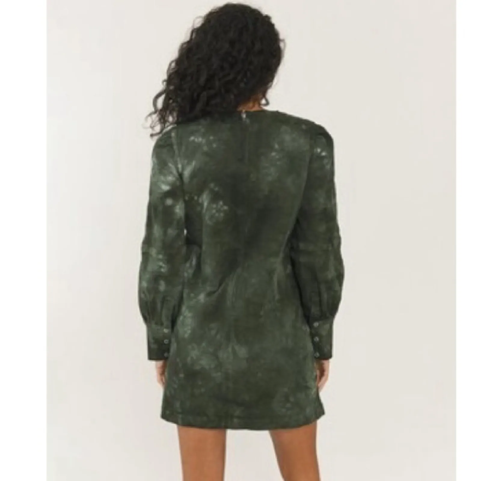 Anthropologie Something Navy Edie Long Sleeve Dress Green Tie Dye Size XXL NWT - Image 3