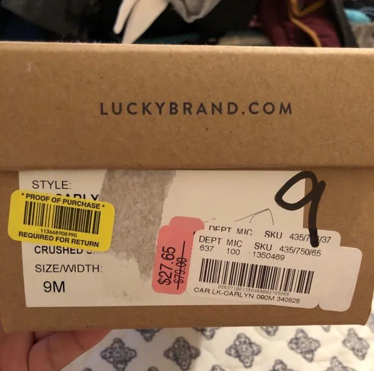 Lucky Brand Velvet Flats - Image 3