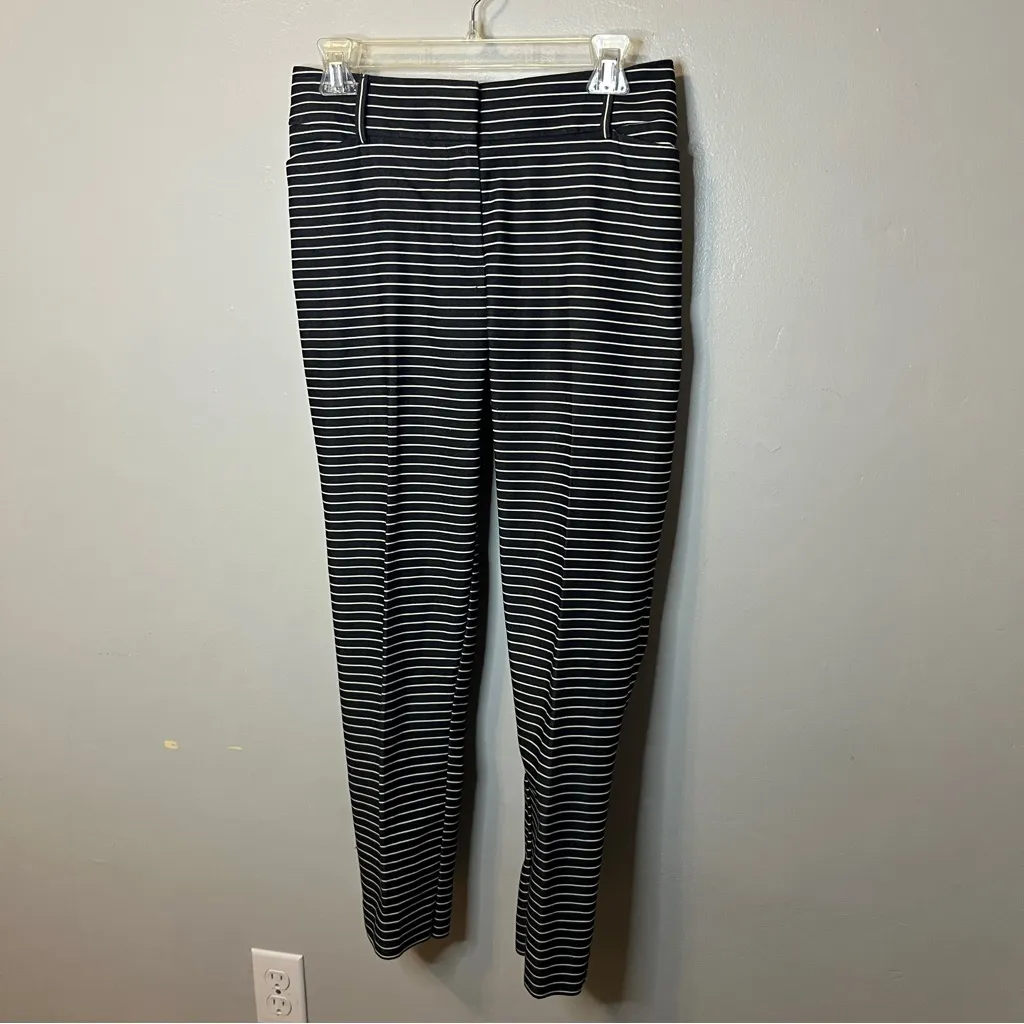 The Riviera Pant Black White Striped Slim Fit Ankle Pants Size 6 - Image 2