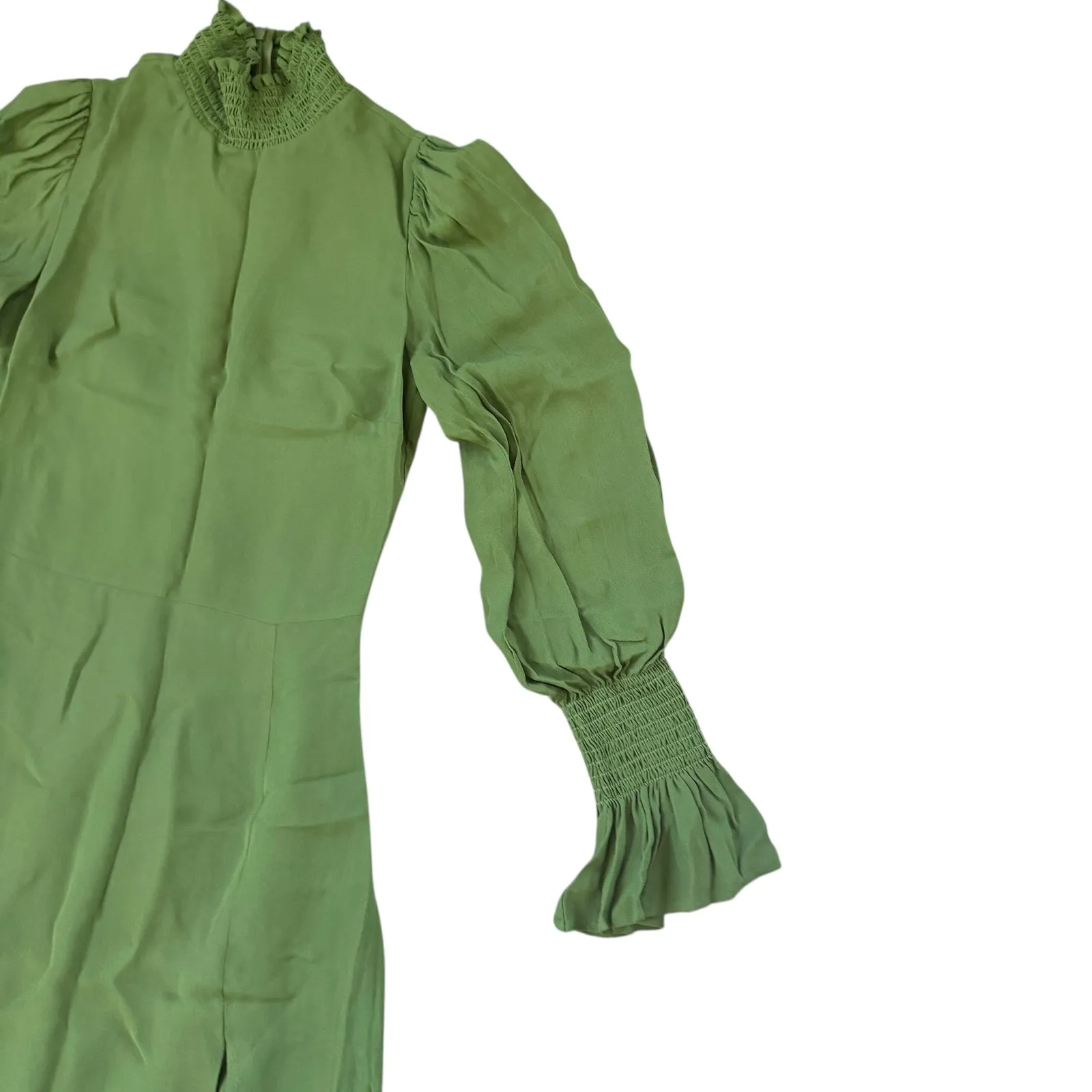 Reformation Galena Midi Dress Moss Green - Image 8