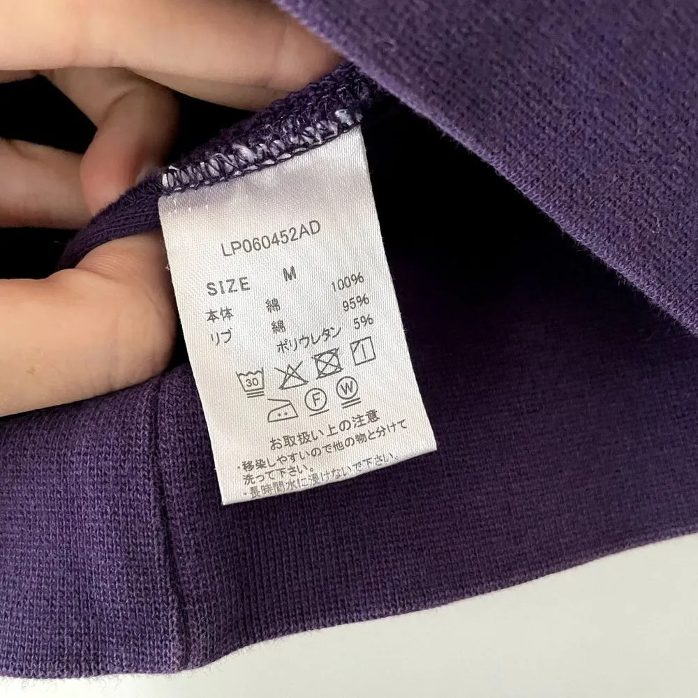Lepsim purple crewneck sweater fleece casual comfortable top warm winter layer Size M - Image 5
