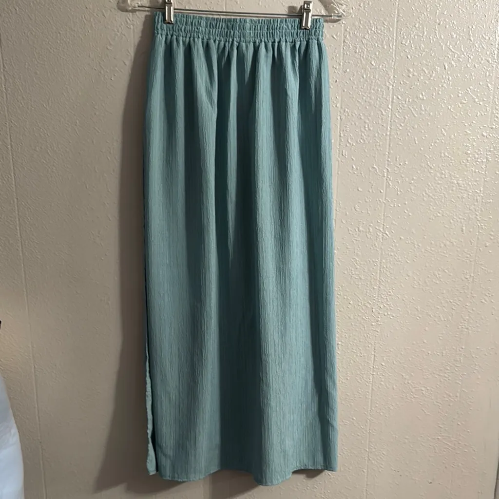 Elegant Teal Skirt Green Size M - Image 7