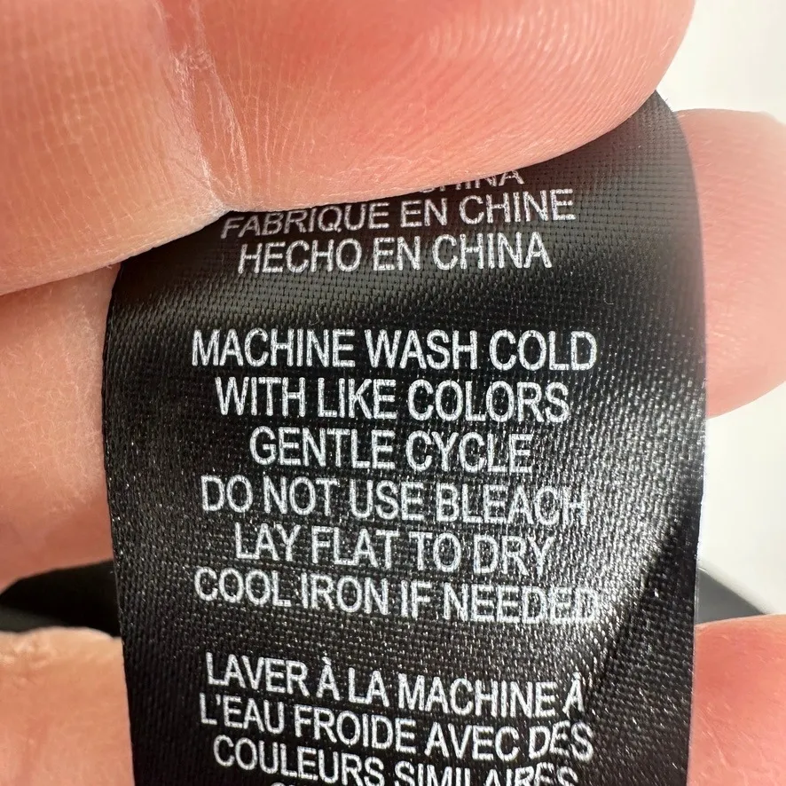 WAYF Black Satin Feather Trim Long Sleeve Crop Top Women's Size S NWT Shopbop - Image 9