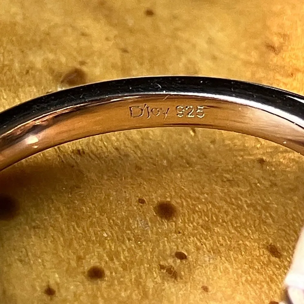 Natural Rose Apatite Moissanite Sterling Silver Ring Size 6 Pink - Image 6