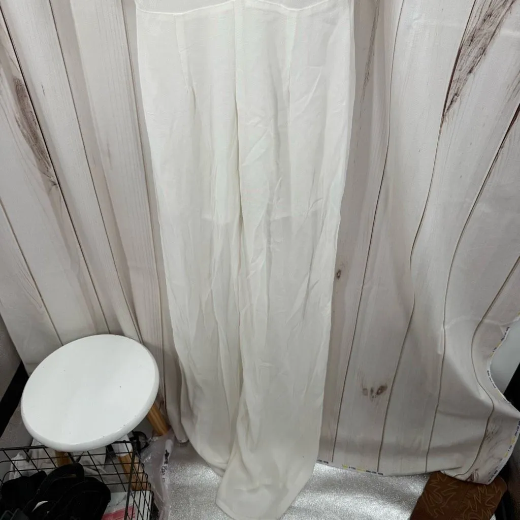 Reformation Women’s 6 White Vice Wide Leg Jumpsuit New - Image 5