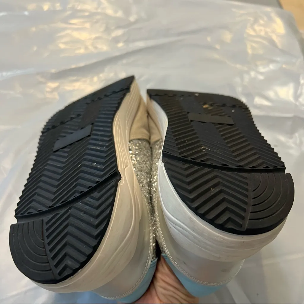 White Raven Sparkle Running Sole Sneakers Size 7.5 - Image 8