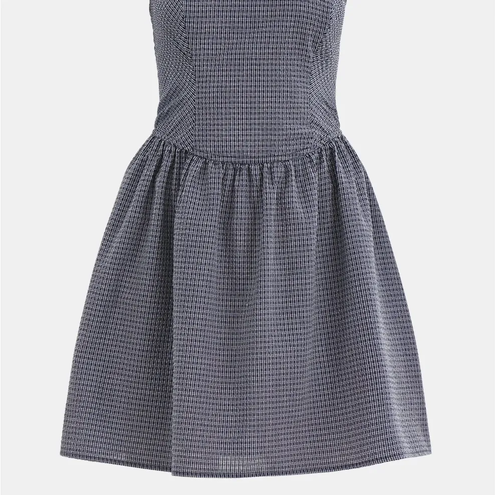 No Boundaries Plaid Seersucker Mini Tube Dress, Women's - Image 2