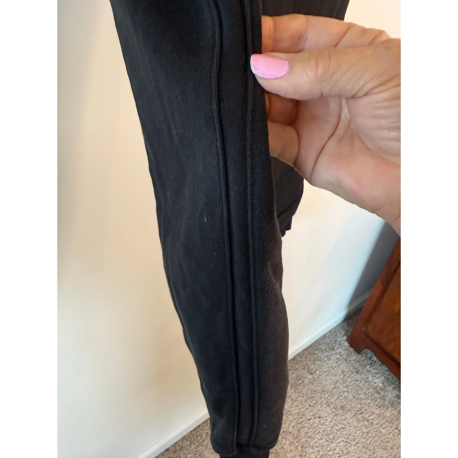 Lululemon Mid Rise Pull On Drawstring Jogger Pants Black Women's Size 10 - Image 8
