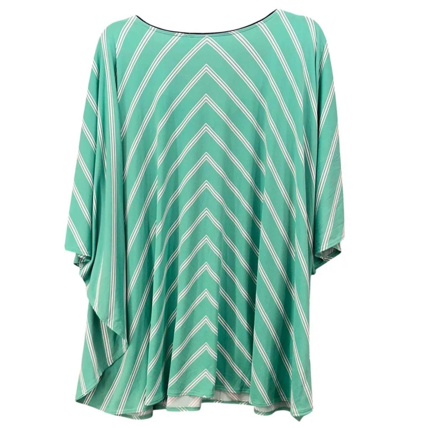 Susan Graver Kimono Top Green‎ 3X - Image 2