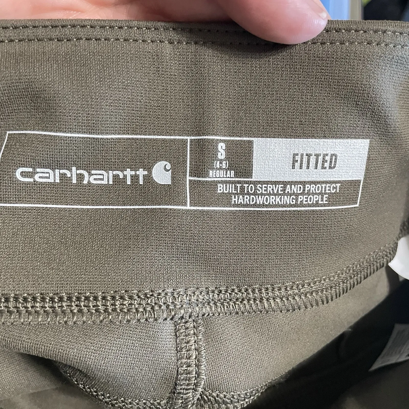 Carhartt Womens Olive Green Cargo Work Leggings Pants Size‎ S Built to Serve - Image 8