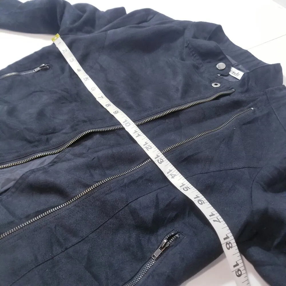 Lovers + Friends Women size Small Black Crop Moto Jacket - Image 4