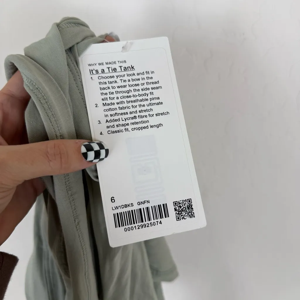 Lululemon Green Fern Its A Tie Tank - Image 5