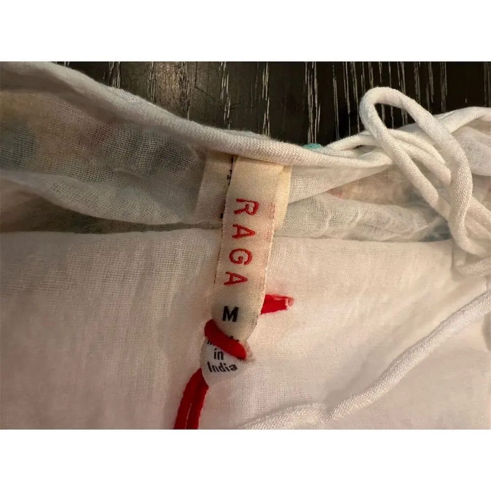 RAGA Women's M Floral Embroidered Strappy Maxi Dress Multicolor Boho - Image 10