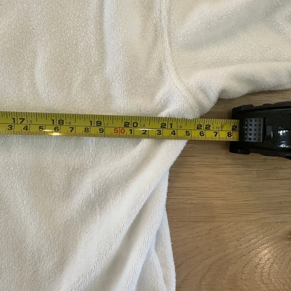 Aerie offline terry cloth quarter zip sweatshirt sz M white - Image 5