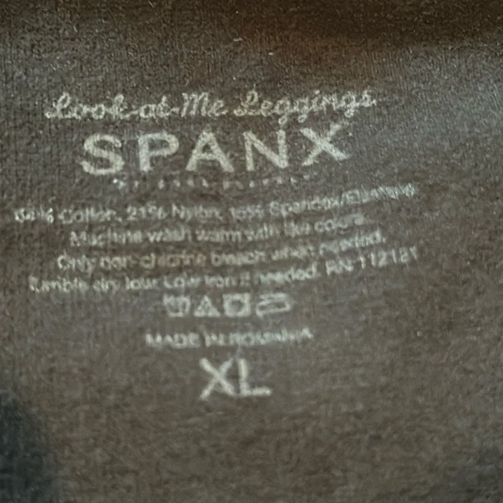 SPANX Black Look At Me Leggings Size XL - Image 2