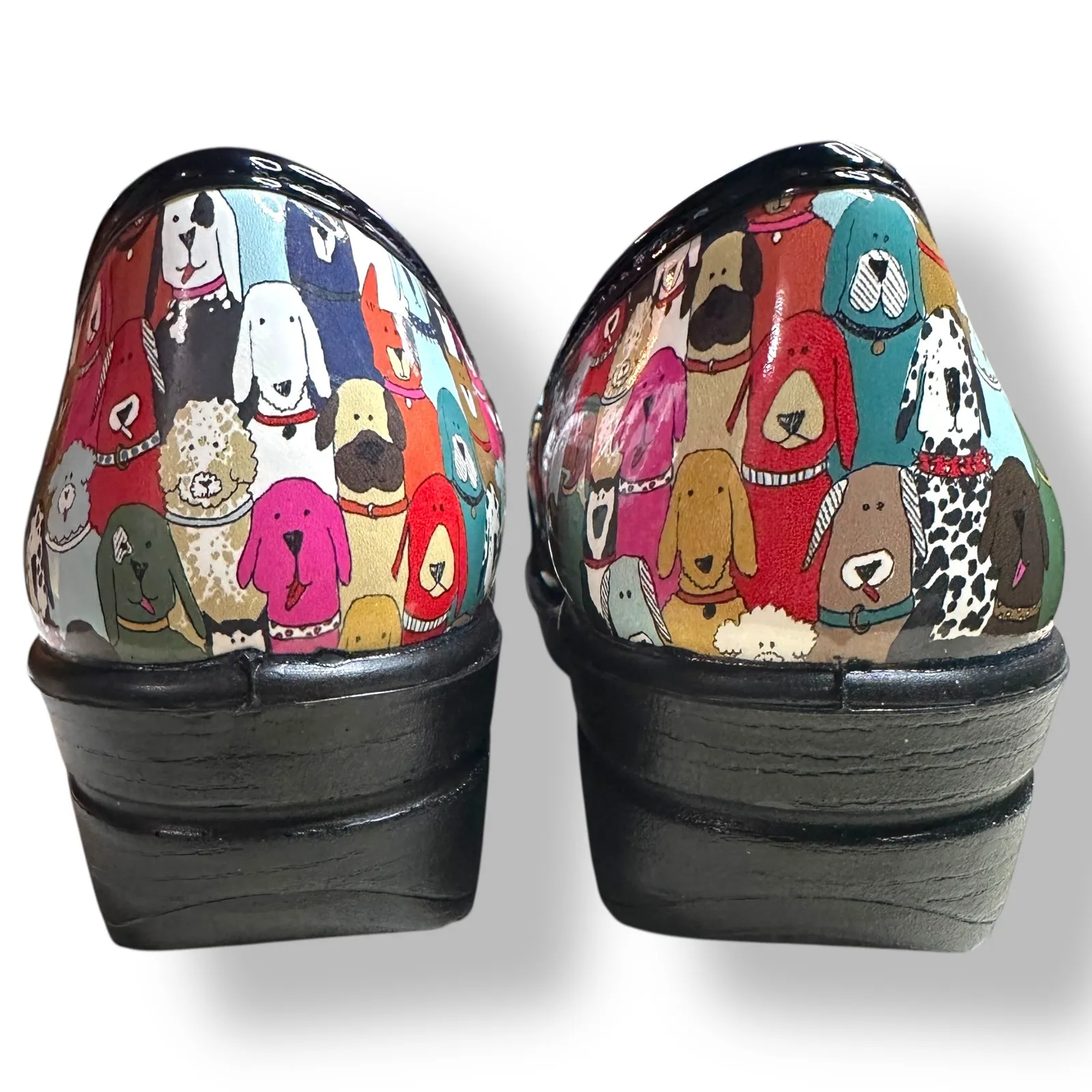 Easy Street Women's Slip On Clogs Shoes Dog Print Multi Color Size Unkno - Image 5