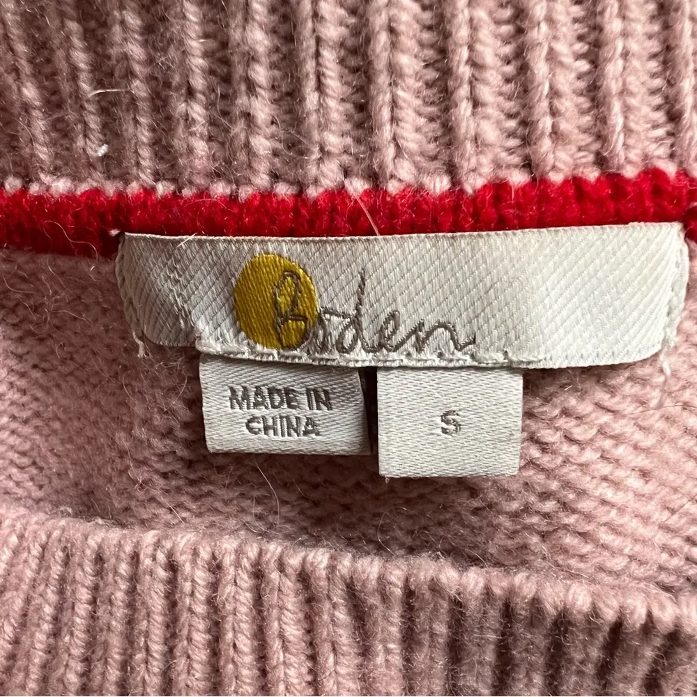 Boden Theodora Pink Milkshake Fair Isle Alpaca Wool Sweater Size Small KO160. - Image 5