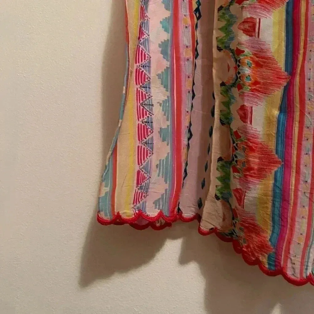 Johnny Was Mariah Printed Smock-Waist Wide Leg Pull-On Pants - Image 8