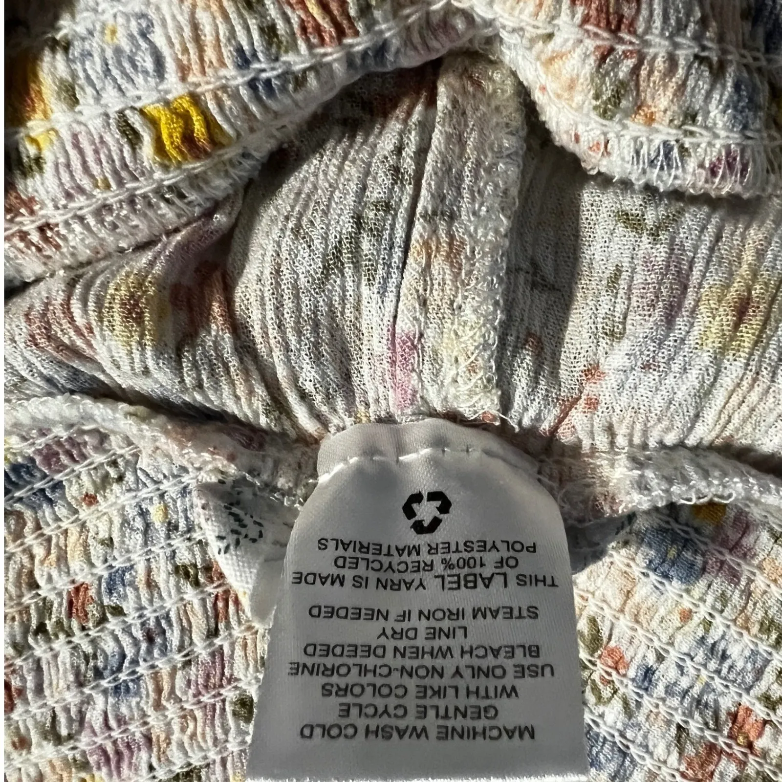 Hippie Rose Smocked Waist Floral Rayon Shorts Women's Large L Boho Lounge Summer - Image 6