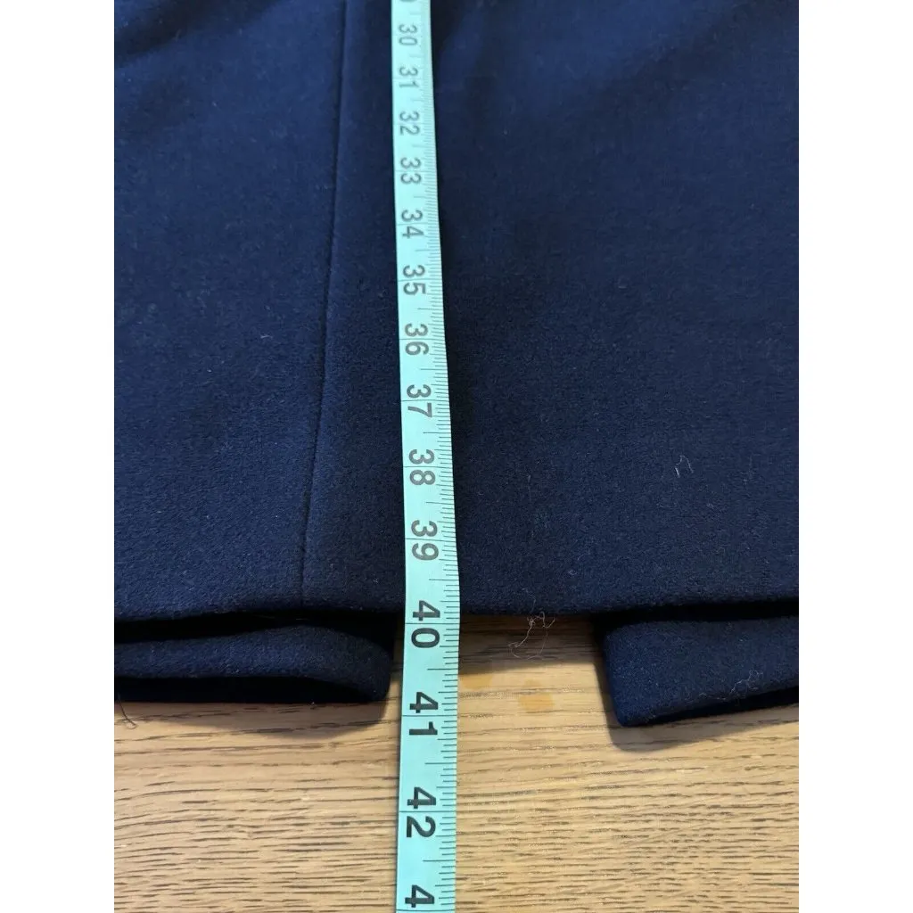 Shagmoor Blue Wool Long‎ Jacket 1900's Trench Coat Sz Measured VTG Designer - Image 14