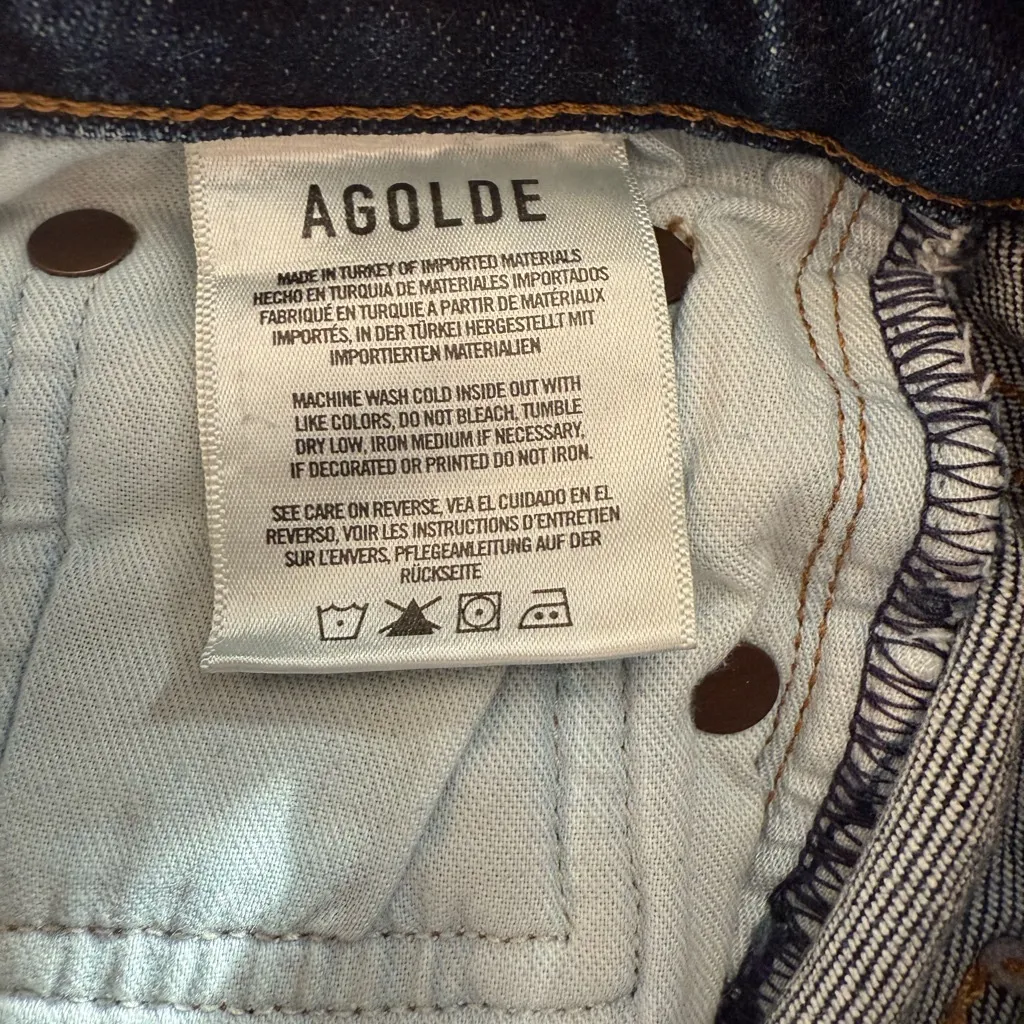 AGOLDE Sophie Skinny High Rise Stretch Denim Blue Jean - Image 7