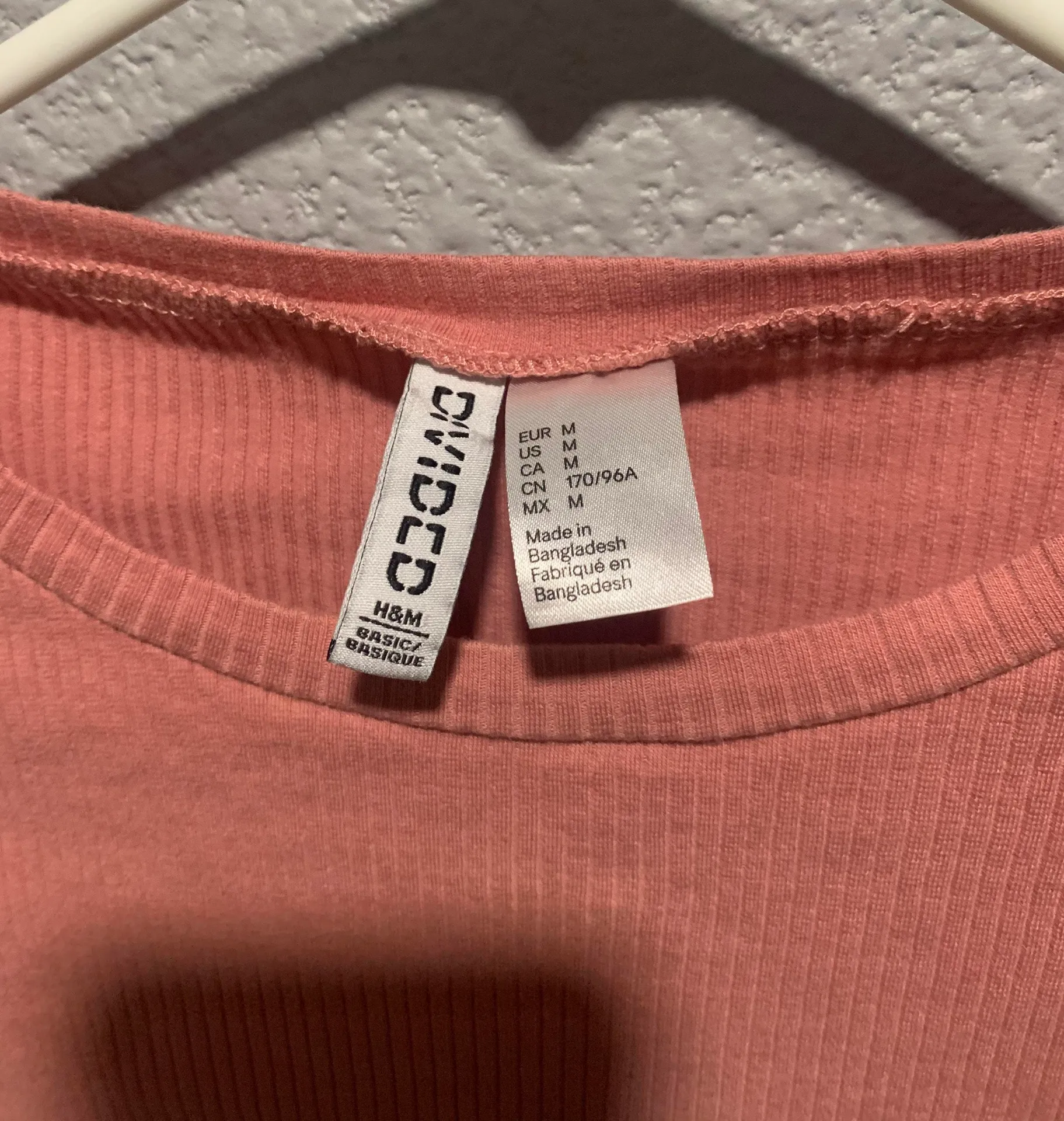 H&M Mauve Ribbed Crop Top - Image 3