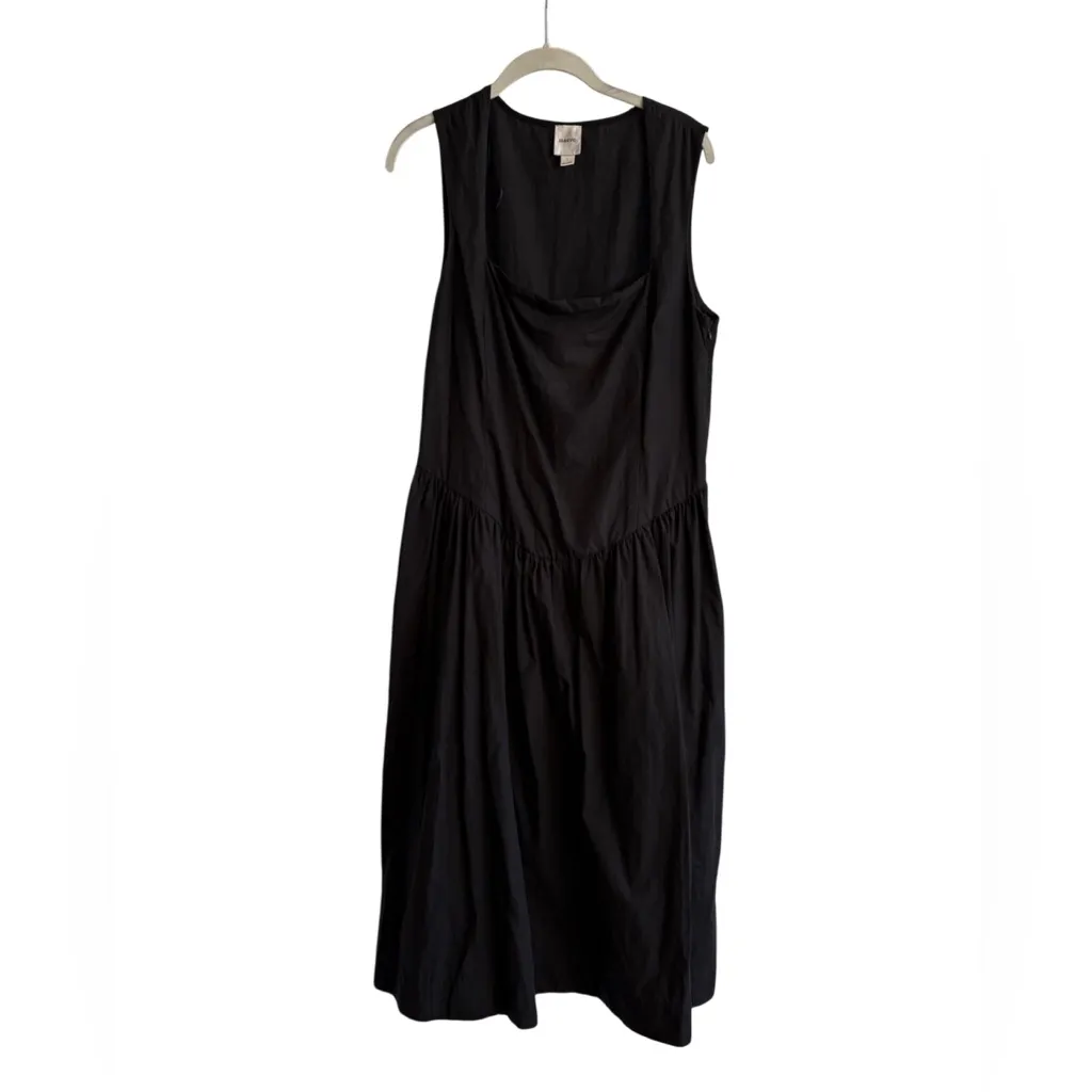 Anthropologie Maeve Drop-Waist Black Sleeveless Midi Dress - Image 4