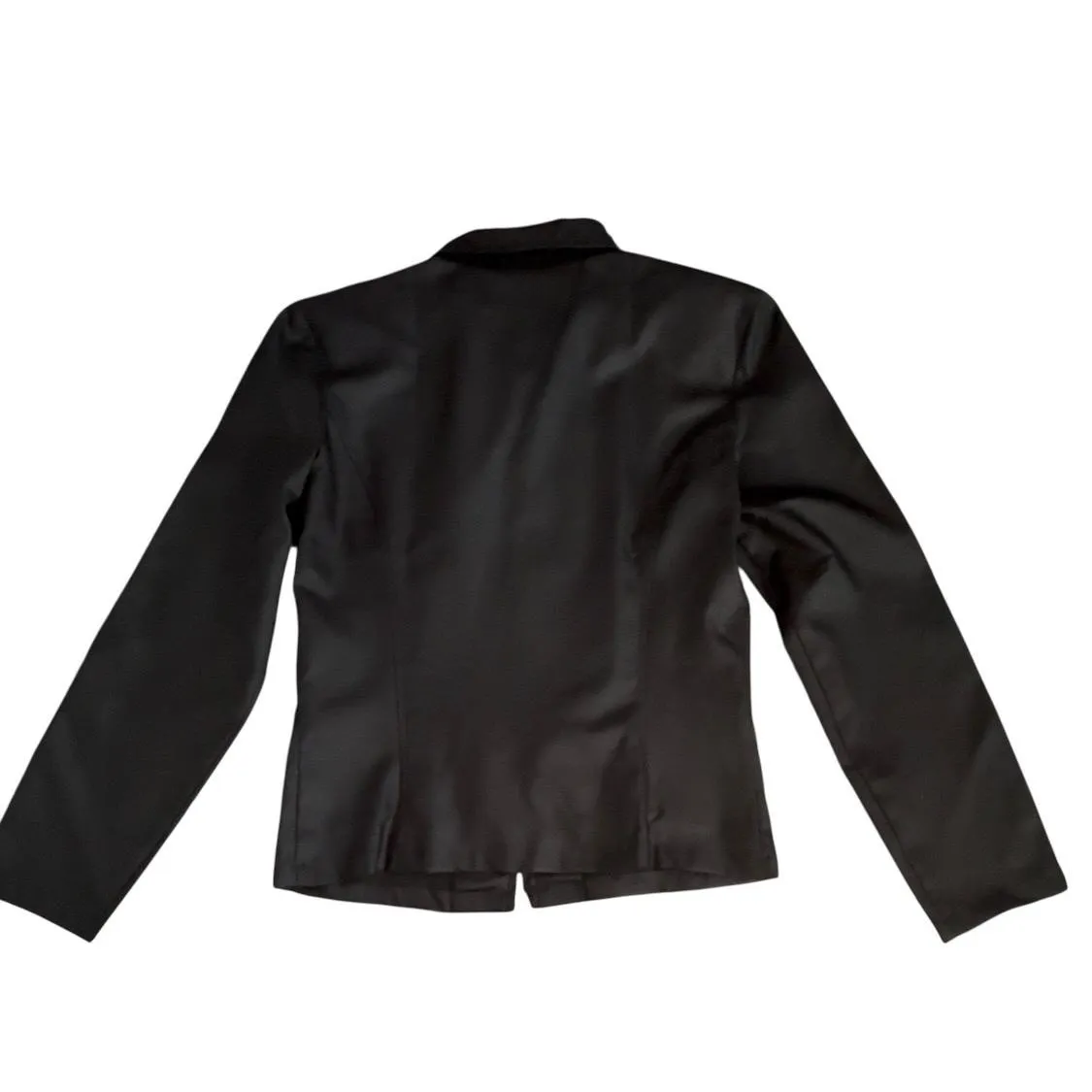 A. Byer California Blazer Womens Black Zipper Front Modern Chic Fits Size Medium - Image 4