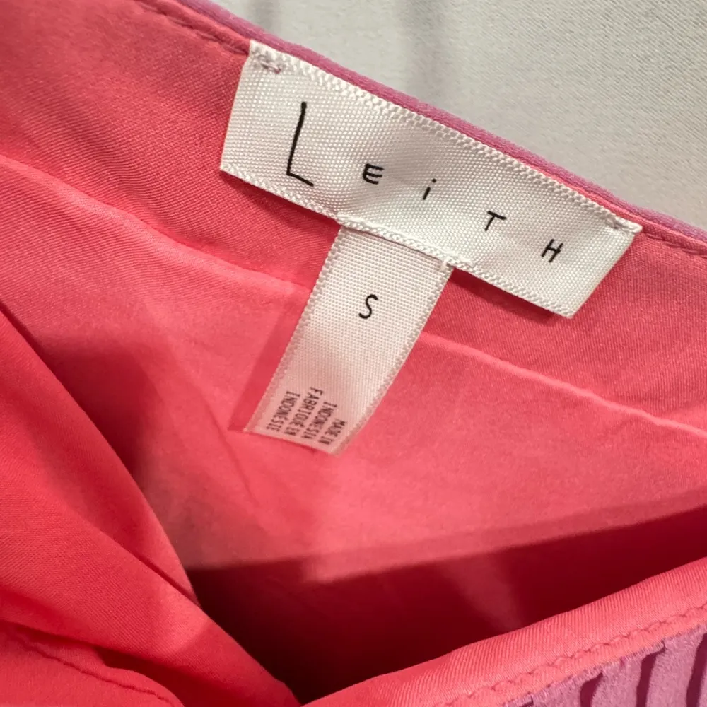 Leith Nordstrom Ombré Gradient Pink Lemonade Dress with accordion pleats Small - Image 10