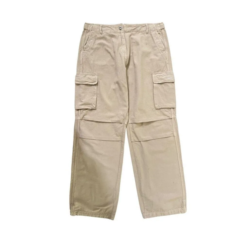 Coperni Canvas Wide Leg Cargo‎ Pants in Beige Tan Size 10 - Image 3