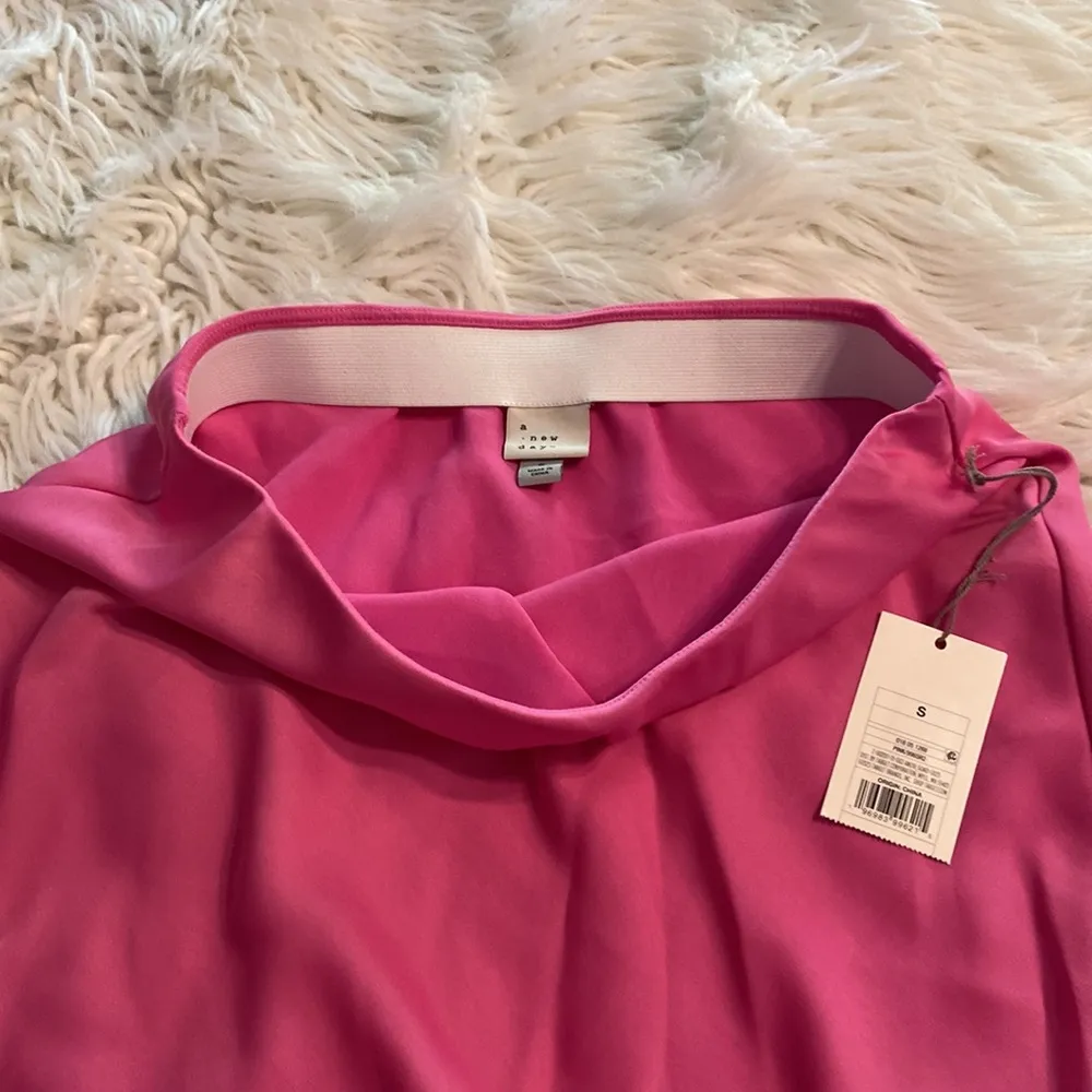 A New Day Elegant Pink Maxi Skirt size S length 30” waist 28”elastic brand new - Image 8