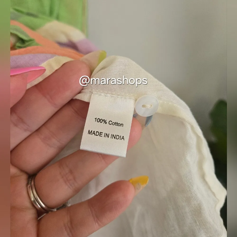 Banjanan Becca Fruit Stripe Mini Dress Orange - Image 8