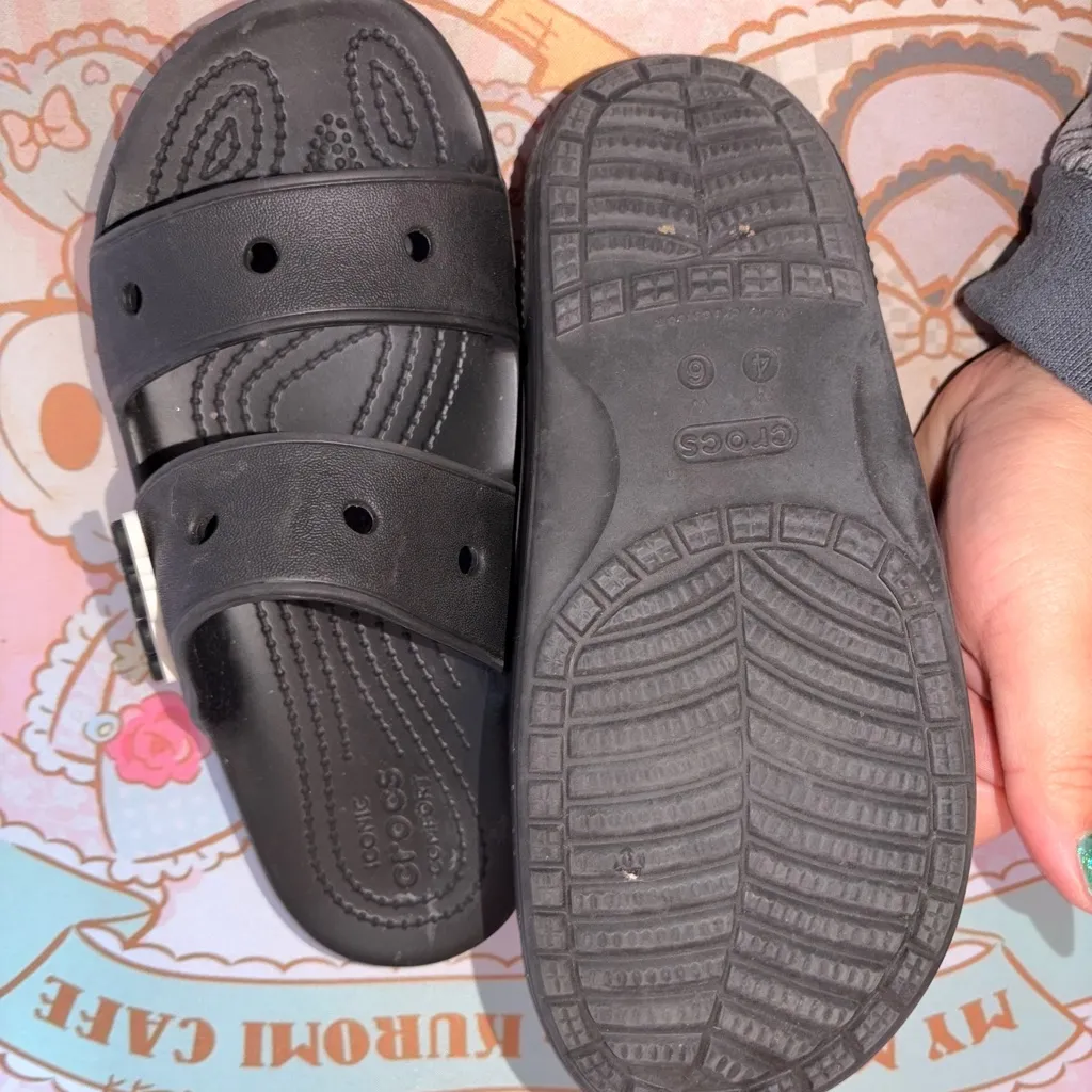 Croc Black Sandals - Image 2