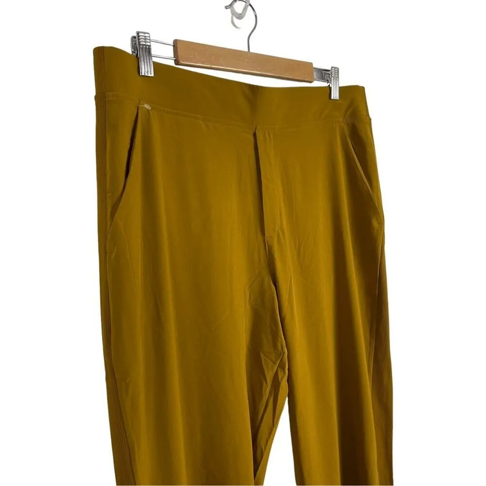 Athleta Brooklyn Ankle Tapered Leg Ribbed Textured Joggers Pant Brass Yellow 16 - Image 5