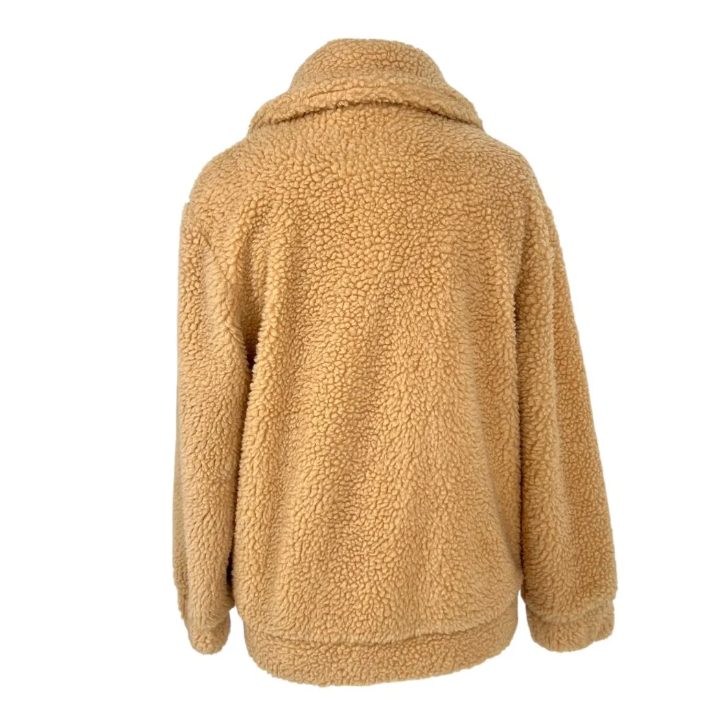 Elodie Sherpa Teddy Jacket Beige Size Small NWT - Image 7