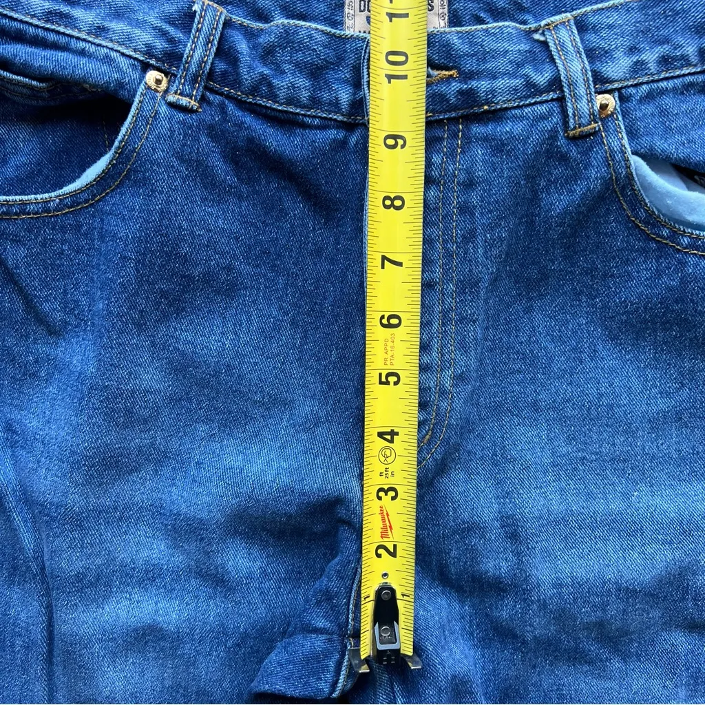 Dont Mess With Texas Womens Straight Leg Denim Jeans Glitter Size 8 Blue - Image 5