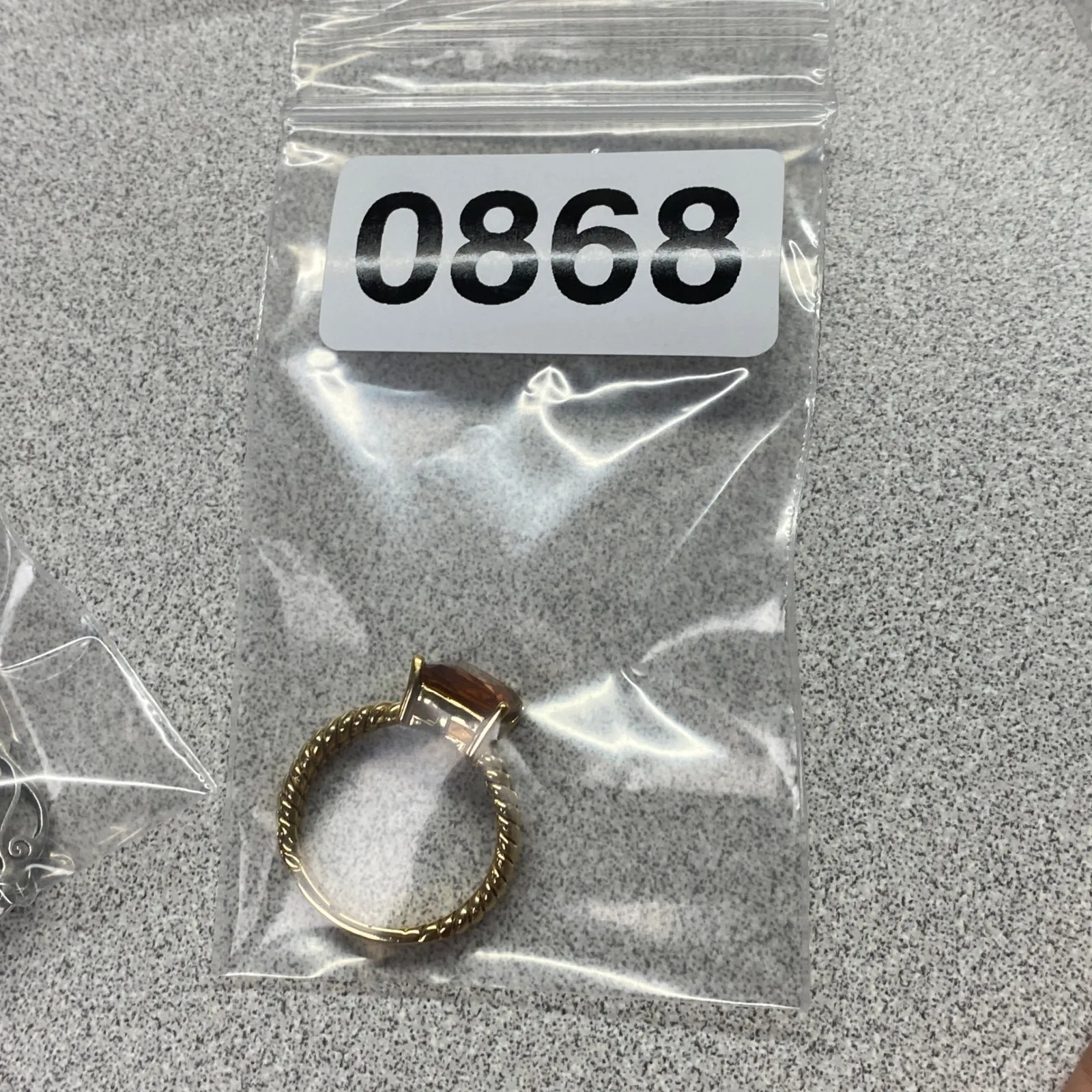 Gold Twisted Band Square Cut Orange Stone Cocktail Ring Fashion Jewelry 6.5 - Image 10