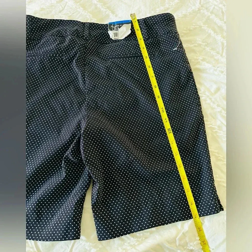 Hilary Radley pokadot Bermuda shorts women size Large - Image 6