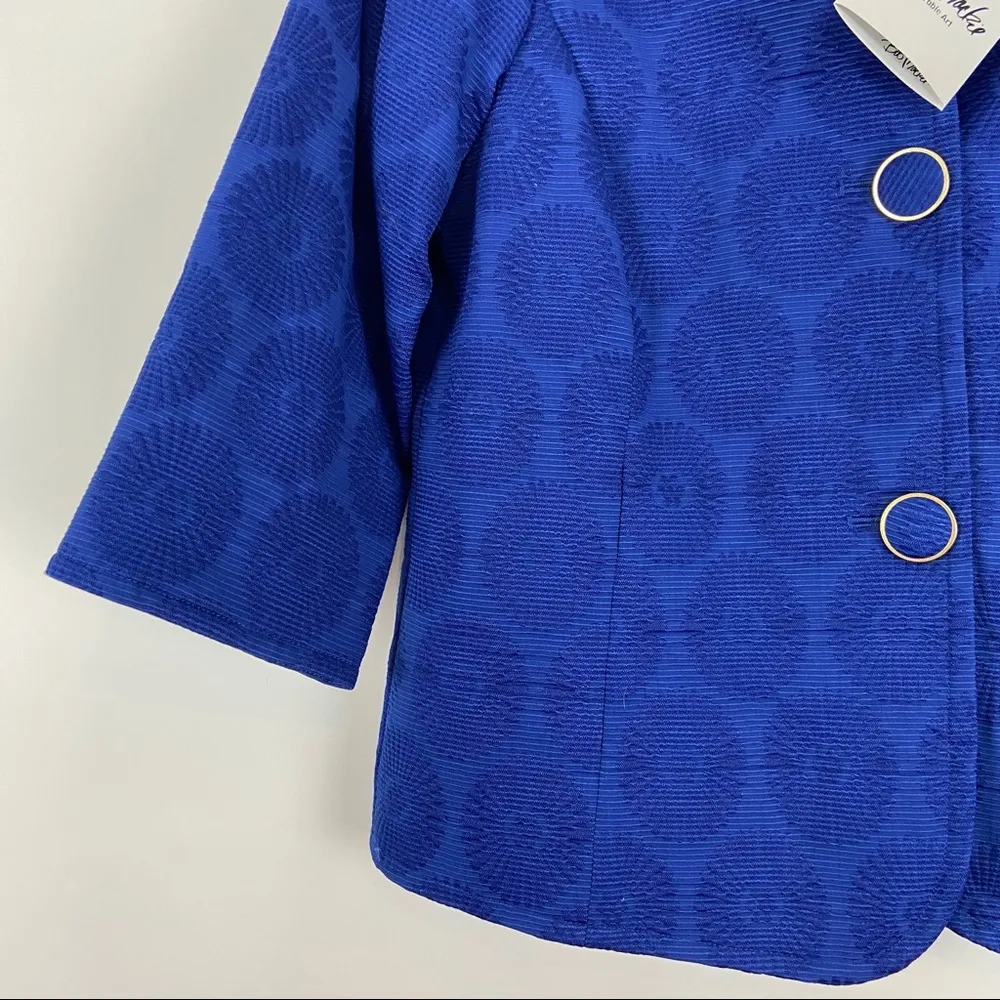 Bob Mackie Royal Blue Floral Blazer NEW - Image 88