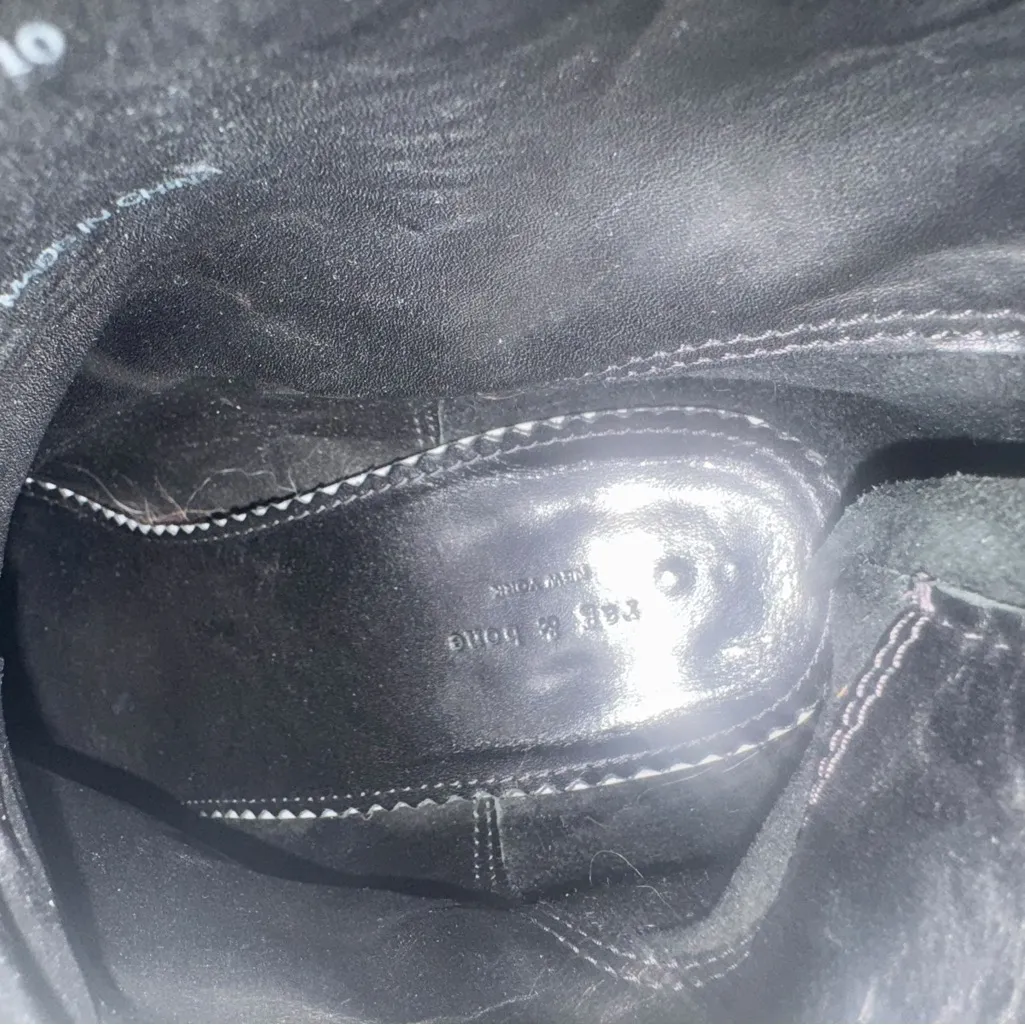 rag & bone Black Heeled Leather Boots - Image 5