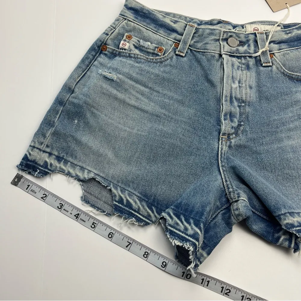 AG Adriano Goldschmied Alexxis Short High Rise Wedgie Women SZ 25 Blue Denim NEW - Image 13