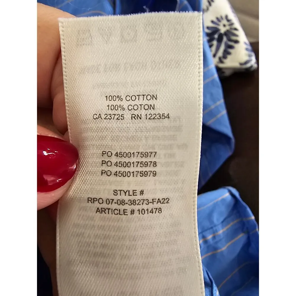 Aritzia Wilfred Free Womens Stagecoach Shirt Dress Size 2 (small) Blue Yellow - Image 8